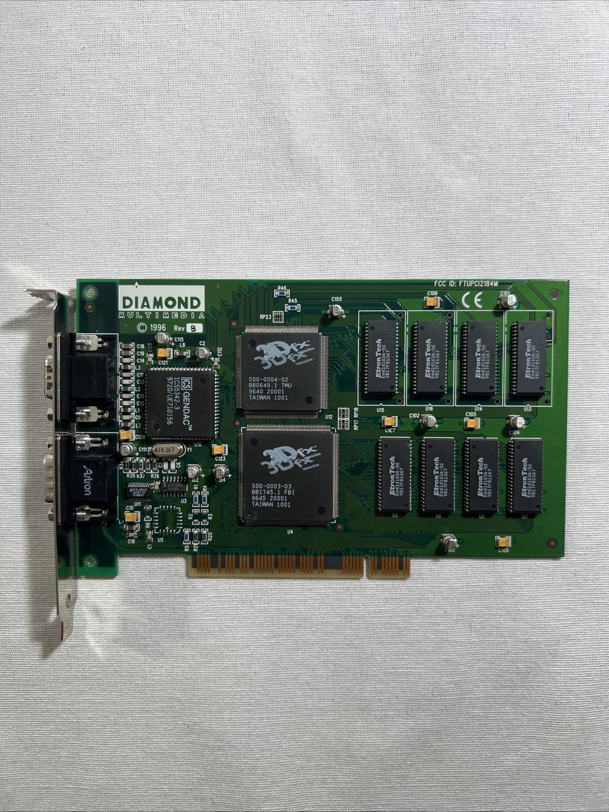 Vintage Diamond Multimedia Monster 3D Voodoo Graphics 4MB PCI Graphic Card Rev B