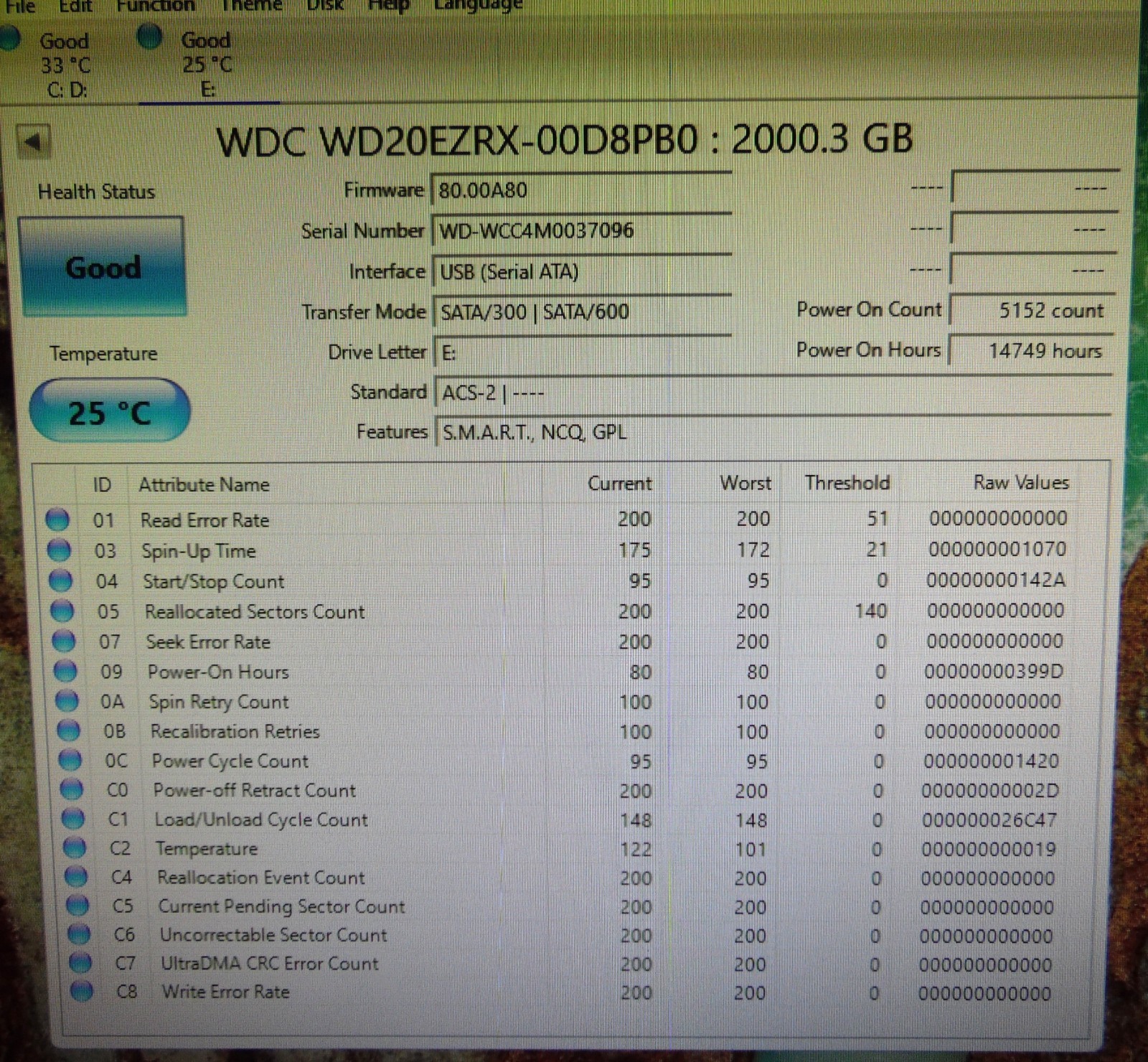 Western Digital WD Green 2TB Internal 3.5″ (WD20EZRX) HDD