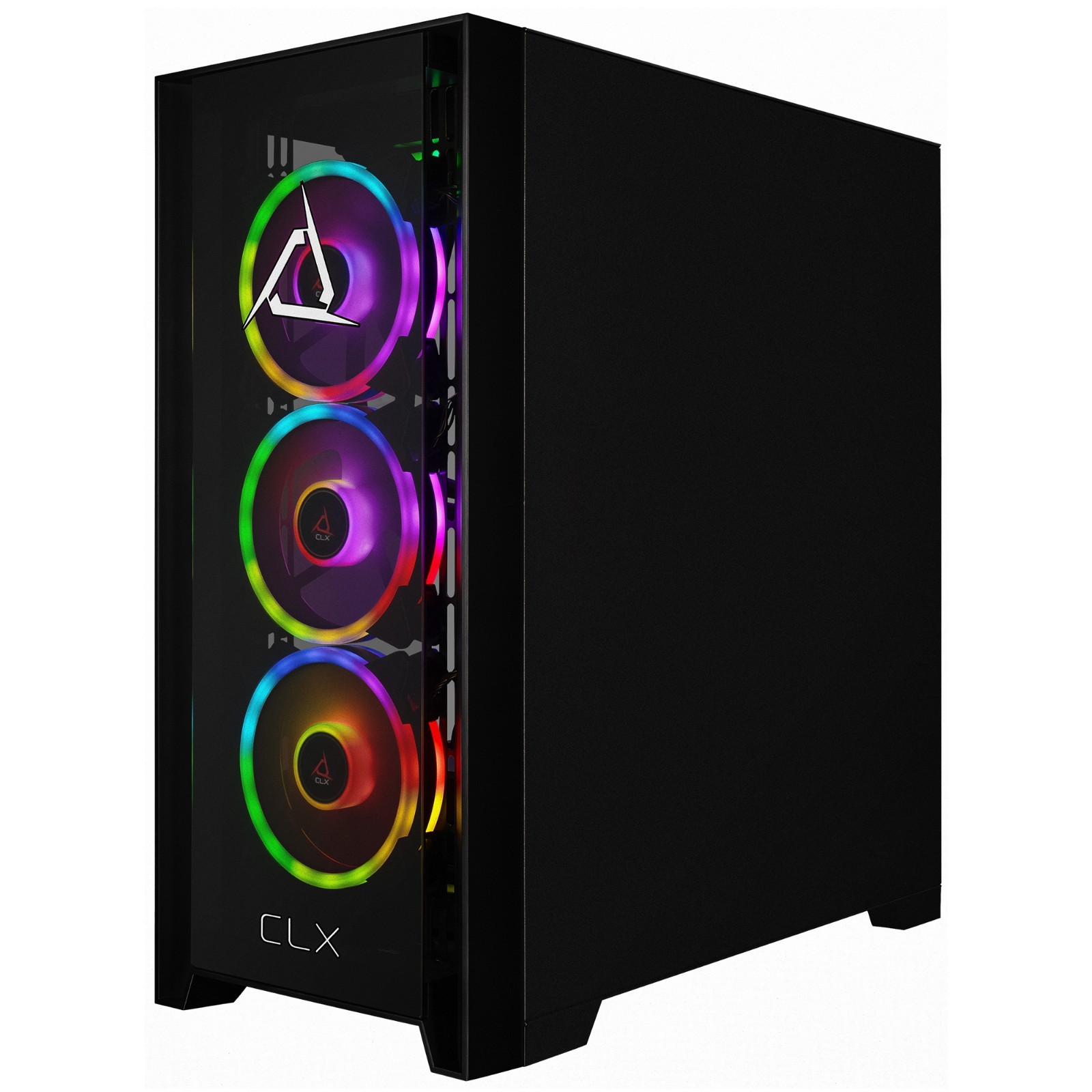 CLX Obelisk Gaming PC Case ATX/E-ATX Mid Tower Tempered Glass With 6 RGB Fans