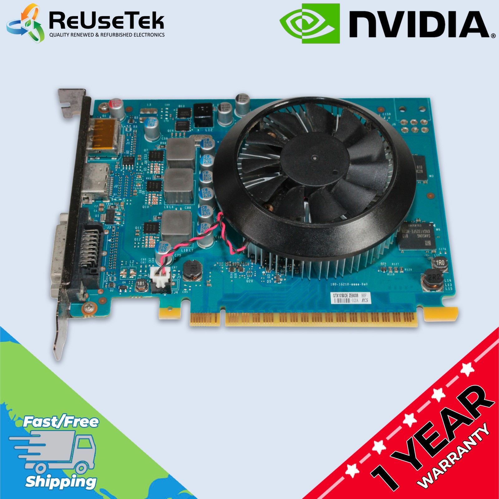 NVIDIA Dell GeForce GTX 1050 2GB GDDR5v Graphics Card GPU | 1x DP 1x HDMI 1x DVI