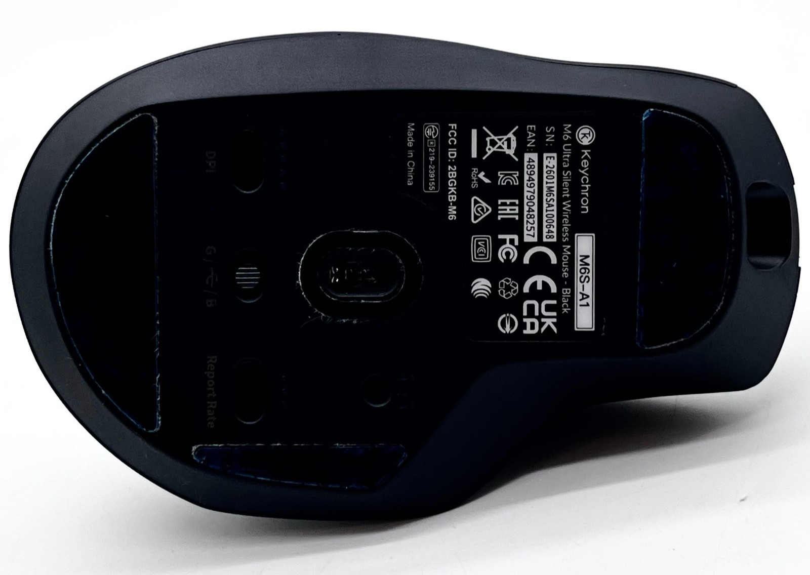 Keychron M6 Ultra Silent Wireless Mouse Matte Black 26000 DPI