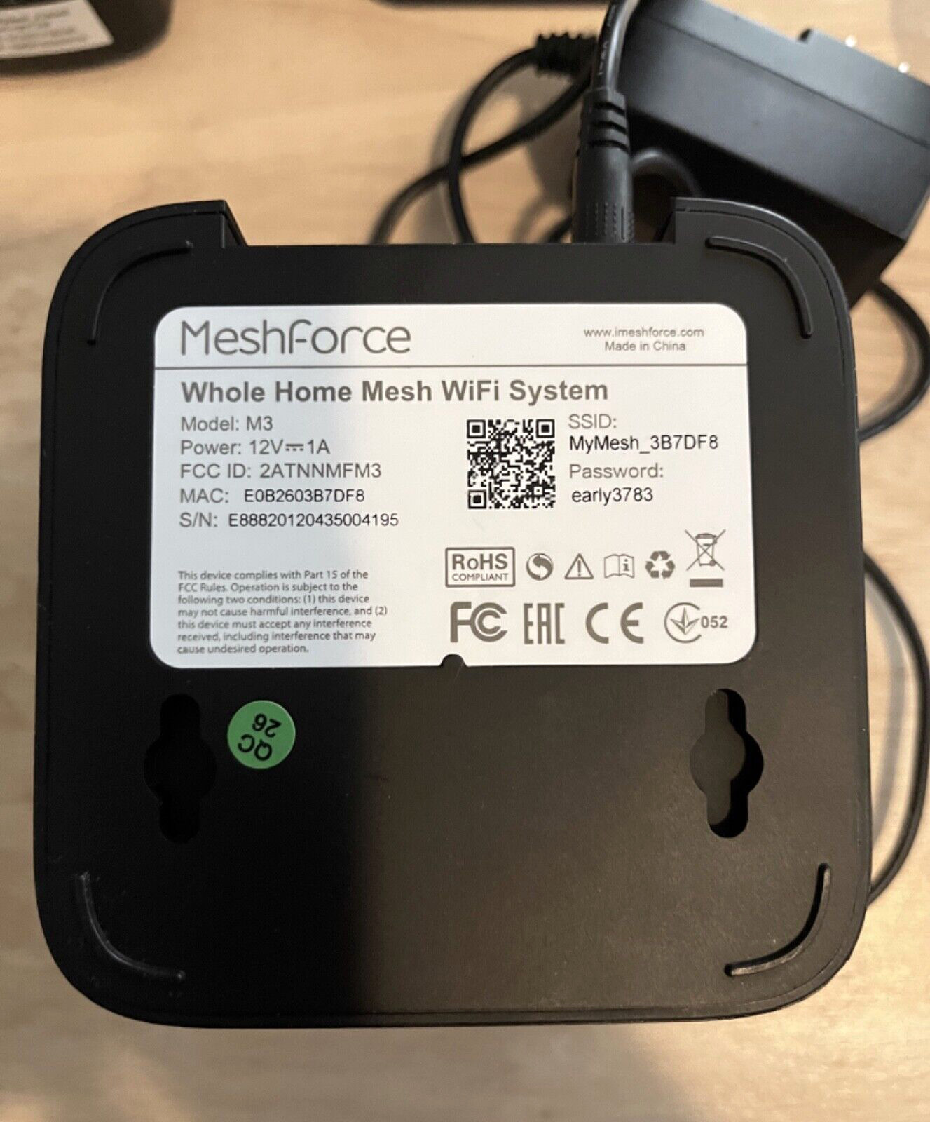 MeshForce M3 Mesh Wi-fi System +3 Dot Wall Plugs, Covers 4500+ sq ft Cost $150+