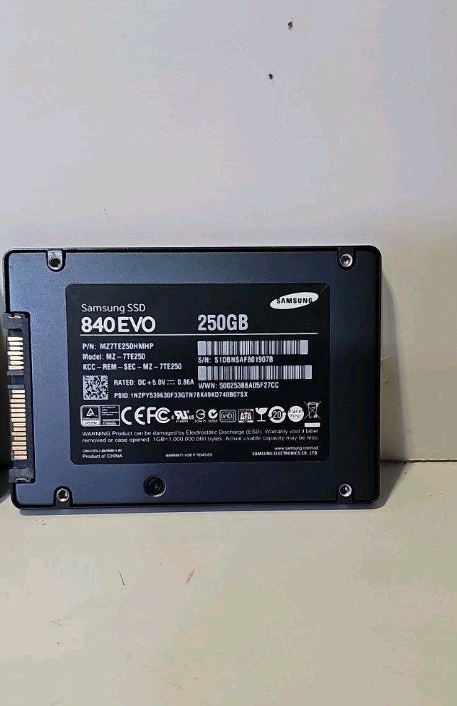 Choice Of Samsung 840, 850 Or 860 – 256G, 512G Or 1Tb SSD Drives. All Tested.
