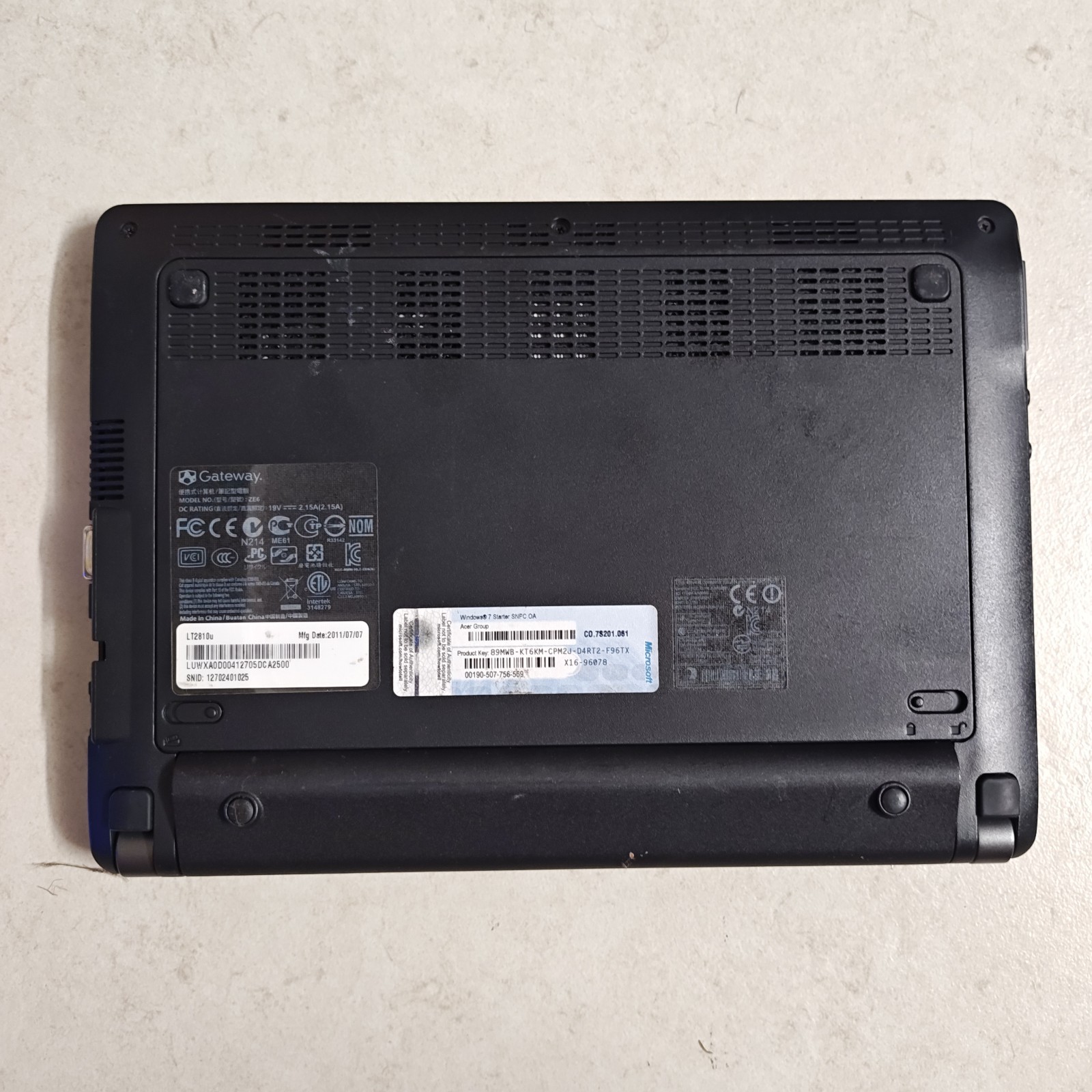 Gateway LT2810u Linux Mint Netbook – 250GB HDD/1GB RAM – READ DESC #4051