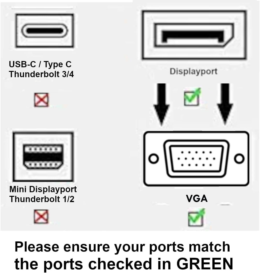 Gold-Plated DisplayPort to VGA Adapter – Reliable Connectivity for All Devices