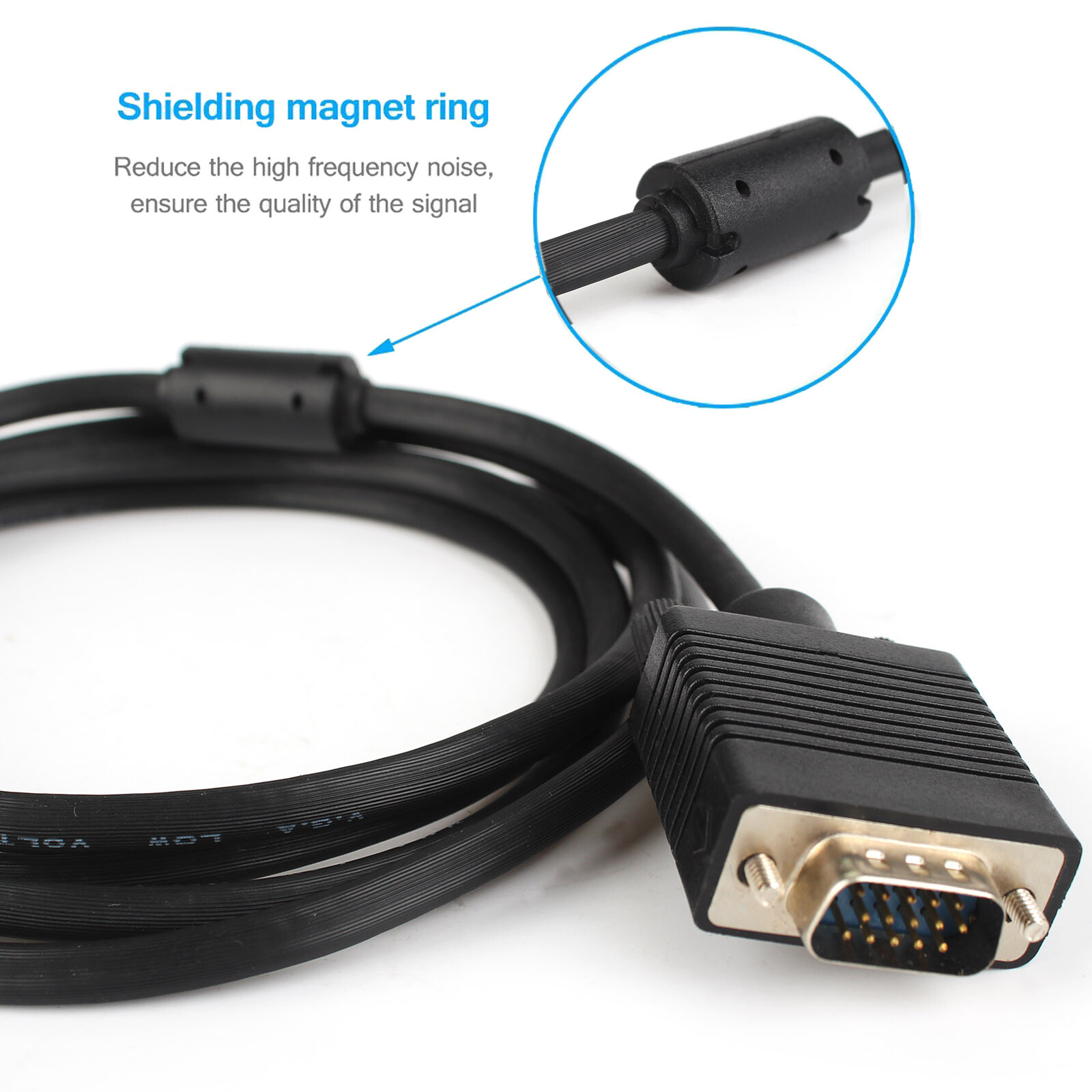 30ft VGA SVGA D-Sub Male to Male Monitor Cable for PC TV Projector LCD M/M 15pin