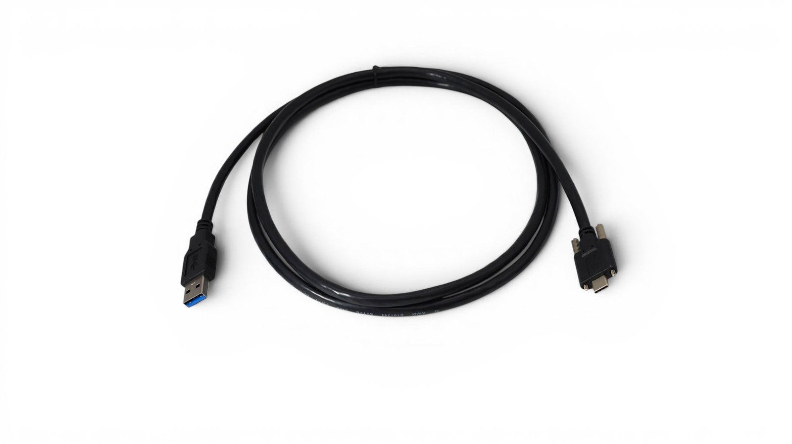 3.3ft USB 2.0 USB-A to USB-C Double Screw Lock Cable – Black