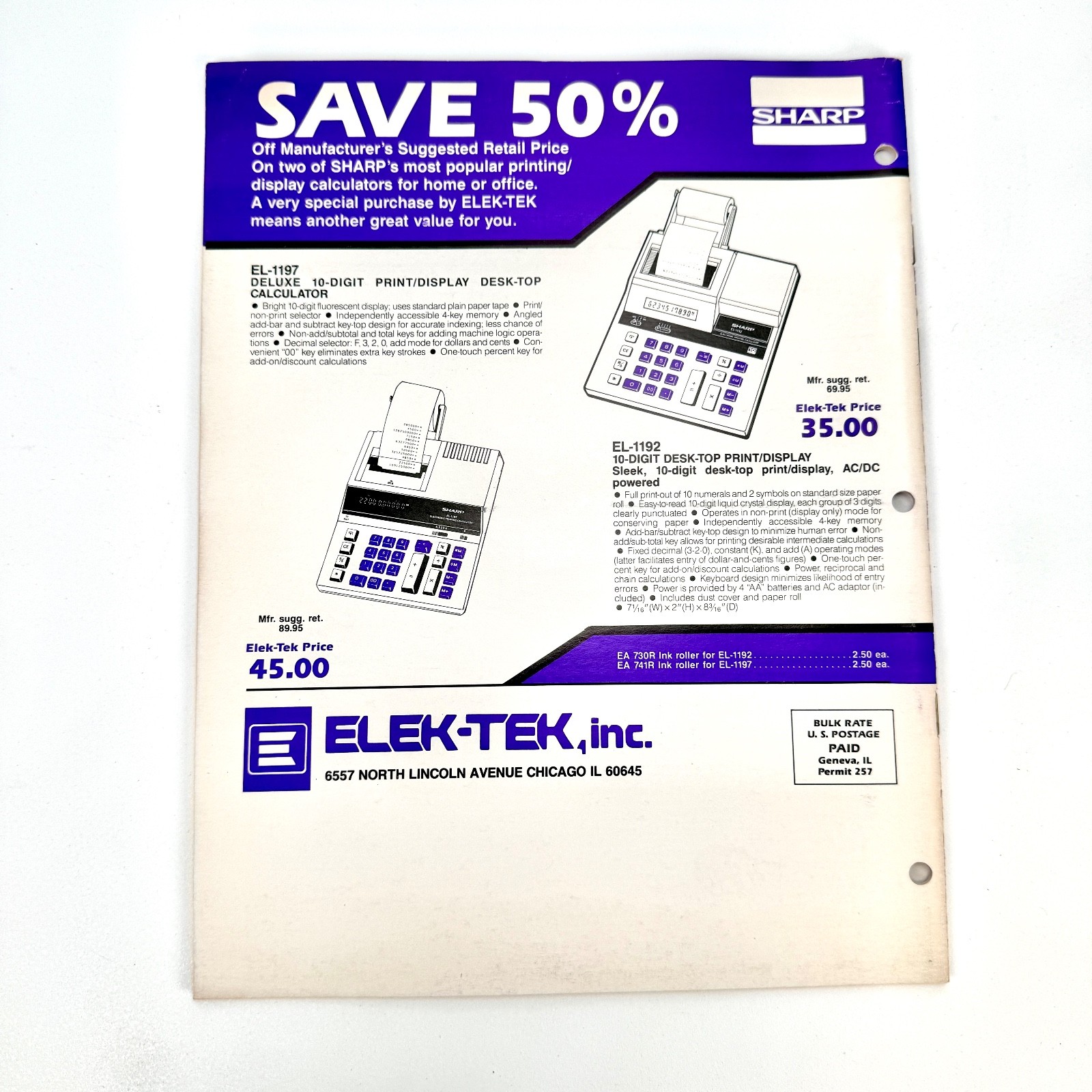 Elek-Tek Consumer Electronics Catalog Volume VI Vintage Electronics Catalog