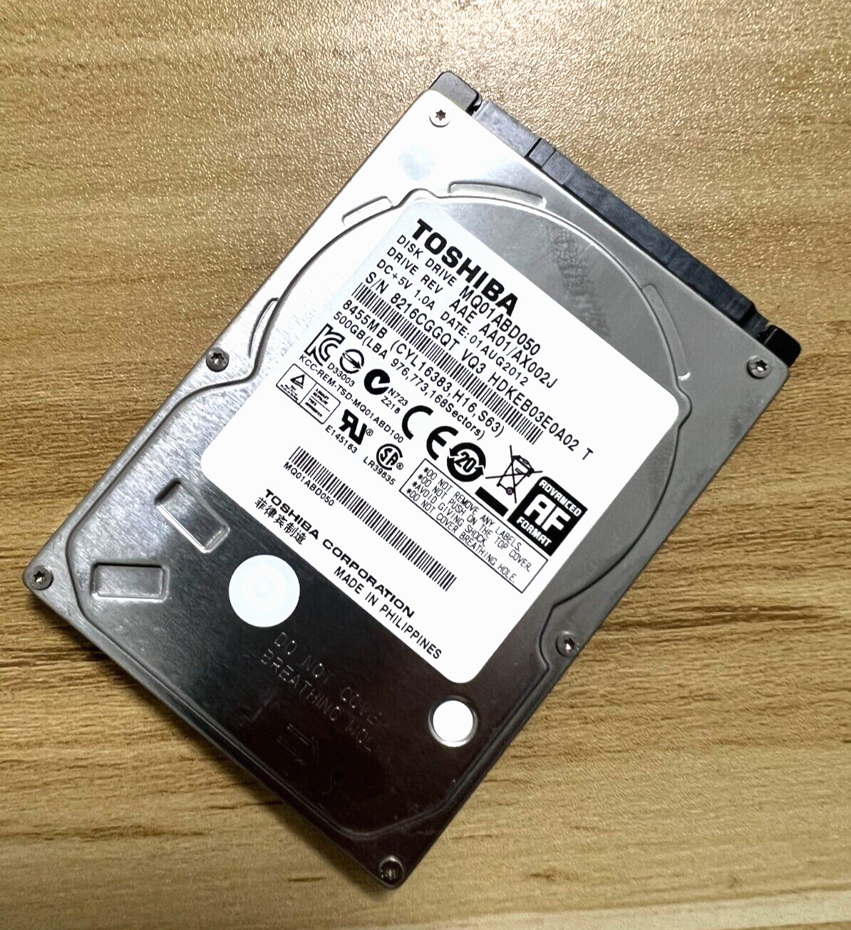Toshiba 500GB MQ01ABD050 5400RPM SATA 3Gb/s 2.5″ Laptop HDD Hard Disk Drive