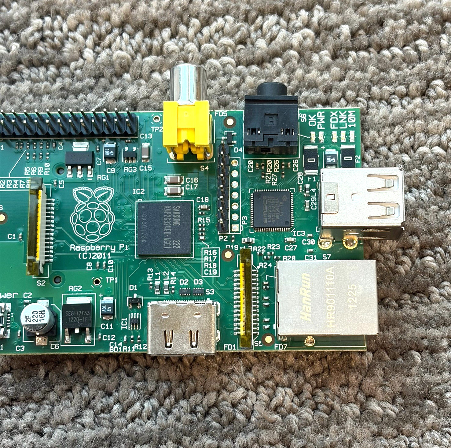 Raspberry Pi Model B Original 2011 Uncased Board Element14 – Brand New (1 Unit)