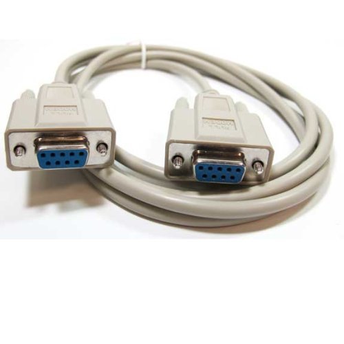 6 ft DB9pin Female~F/F Null Modem Crossover / Null wired,Serial RS232 Cable Cord
