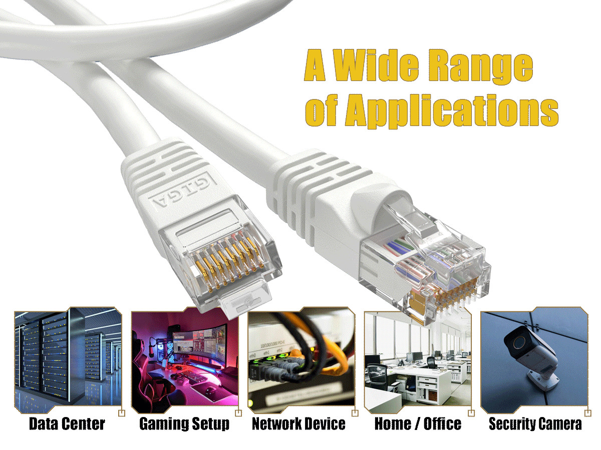 100ft Cat6 Ethernet Cable RJ45 Snagless 24AWG for Gaming PS5 PC Router, White
