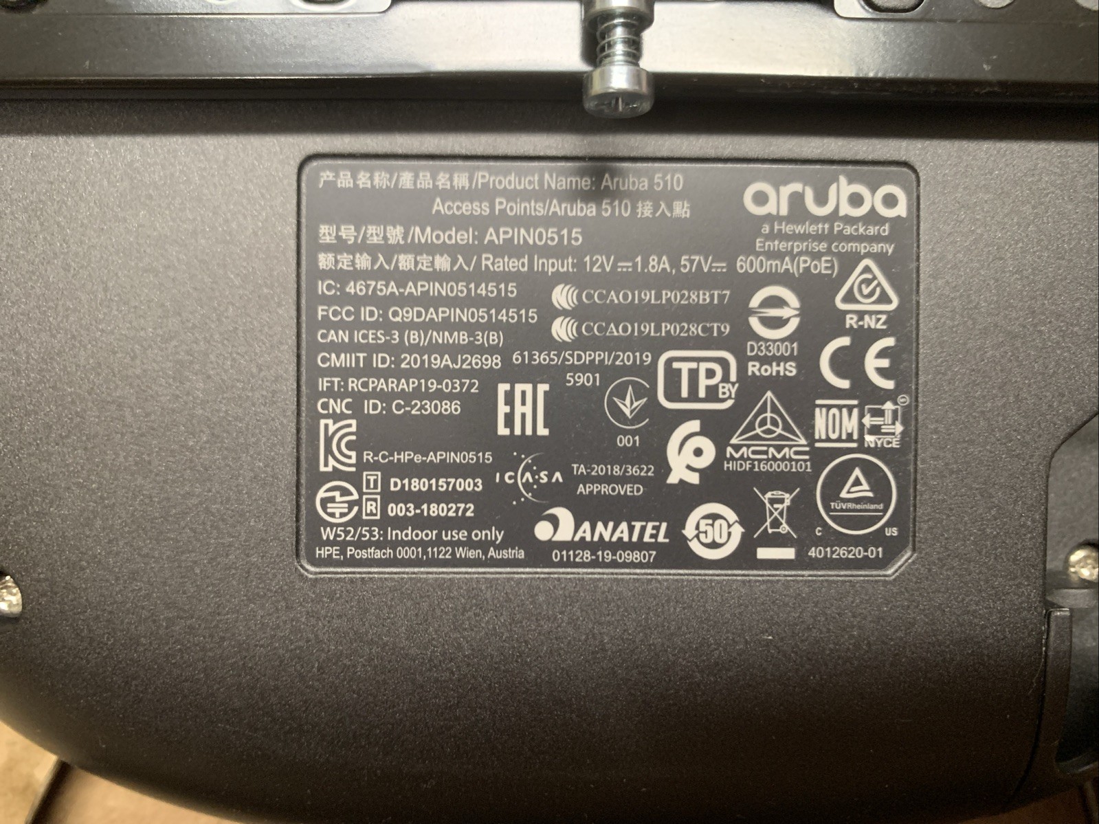 HPE ARUBA APIN0515 (US) CAMPUS WIRELESS ACCESS POINT ZIGBEE WI-FI AP-515-US