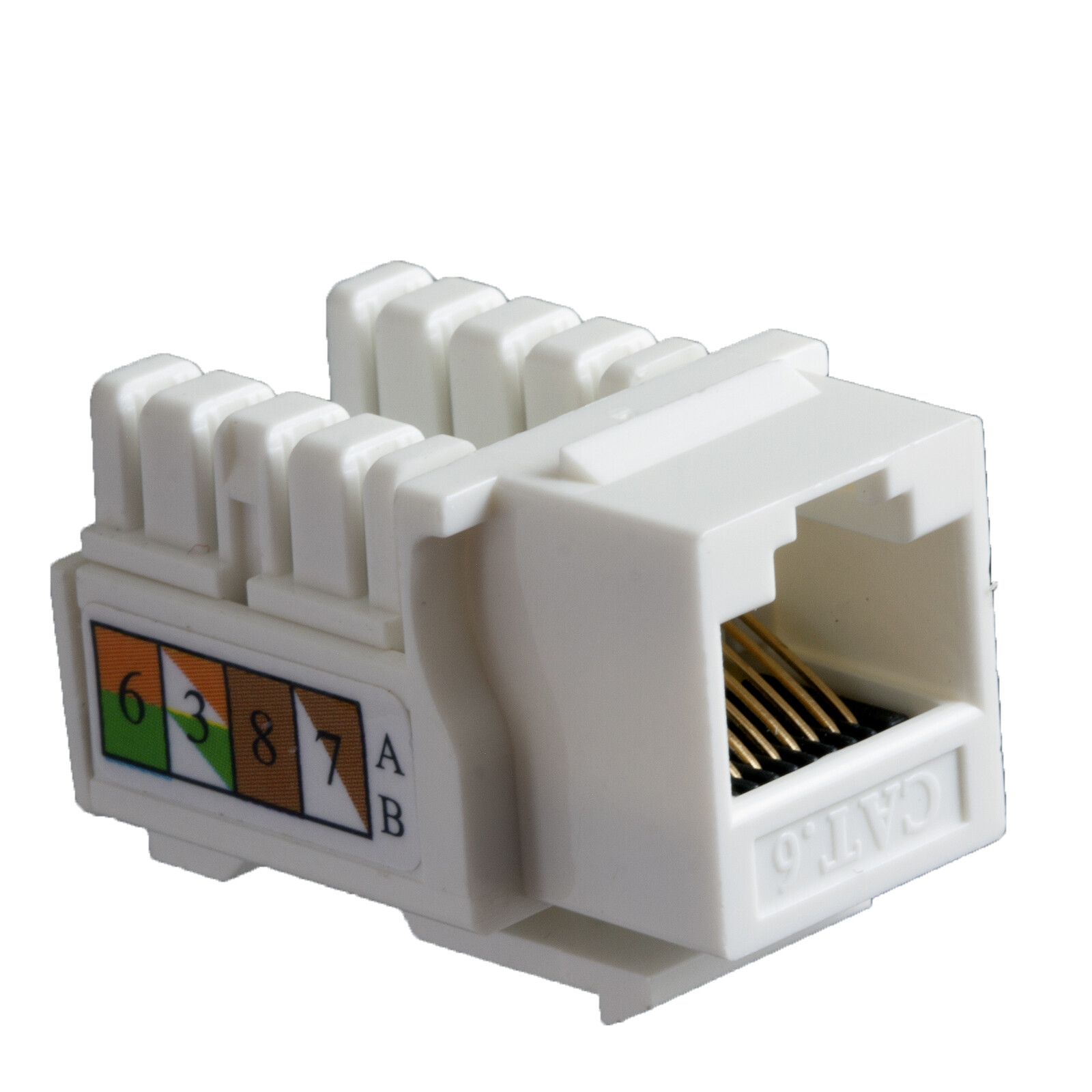 Cat6 Keystone Jacks in White 12 Pcs Pack Tuff Jacks Lifetime Warranty