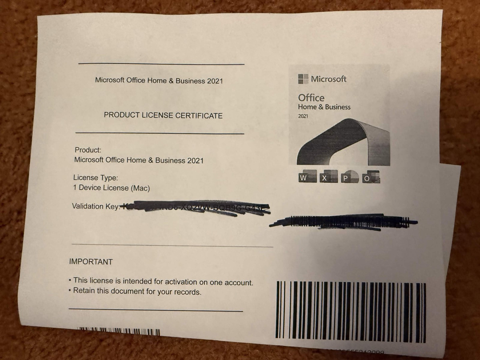 Microsoft Office 2021 Home & Business For 1 MACOS Device