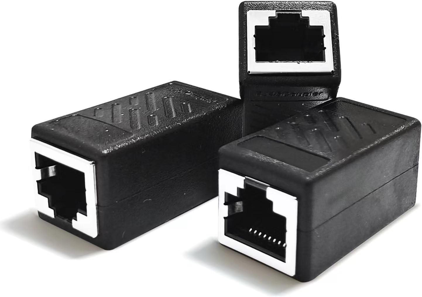 Gold Plated 3 Pack Ethernet Extender RJ45 Coupler for Longer Connections