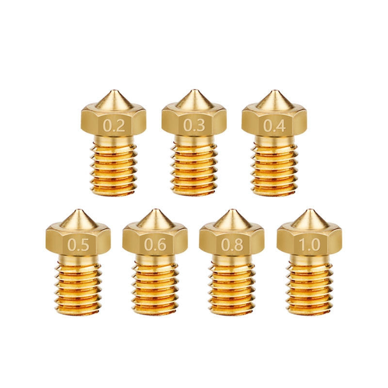 Brass 0.1mm to 1mm MK8 Extruder Nozzle M6 3D Printer CR-10 Ender Anet 1.75mm 3mm