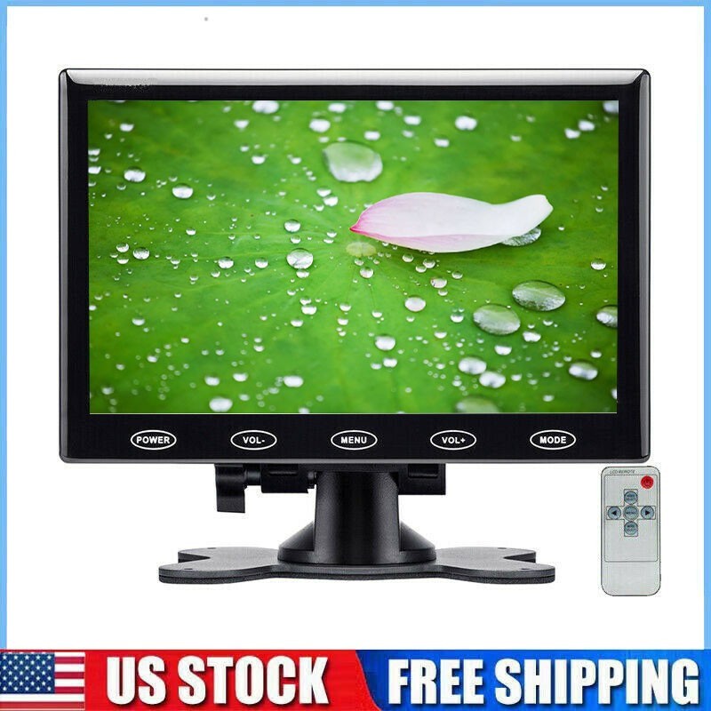 US – 7″ LCD CCTV PC Monitor W/Speaker AV/VGA/HDMI 1080P for DSLR Raspberry Pi