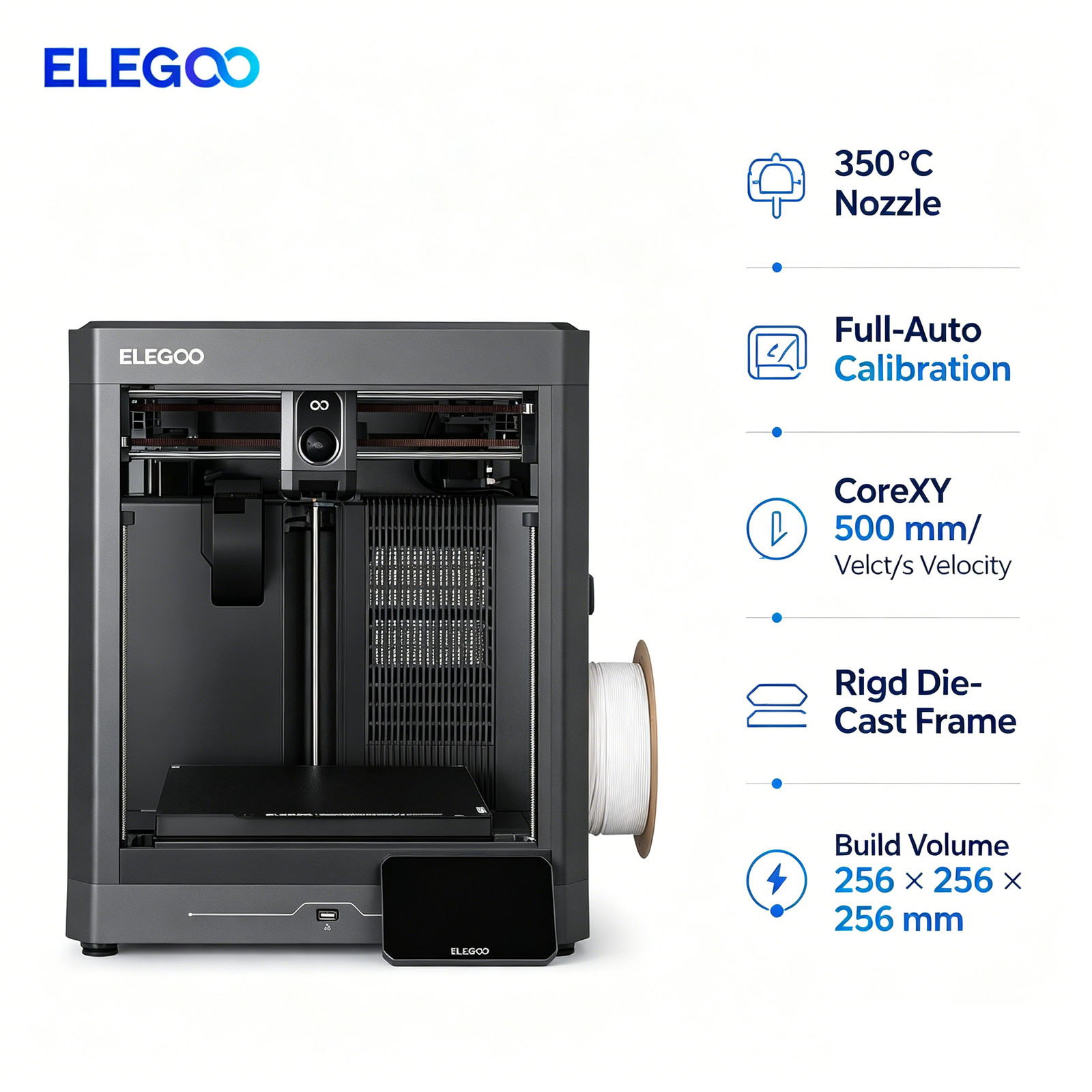 NEW ARRIVAL ELEGOO Centauri 2 FDM 3D Printer 350 °C Nozzle Full-Auto Calibration