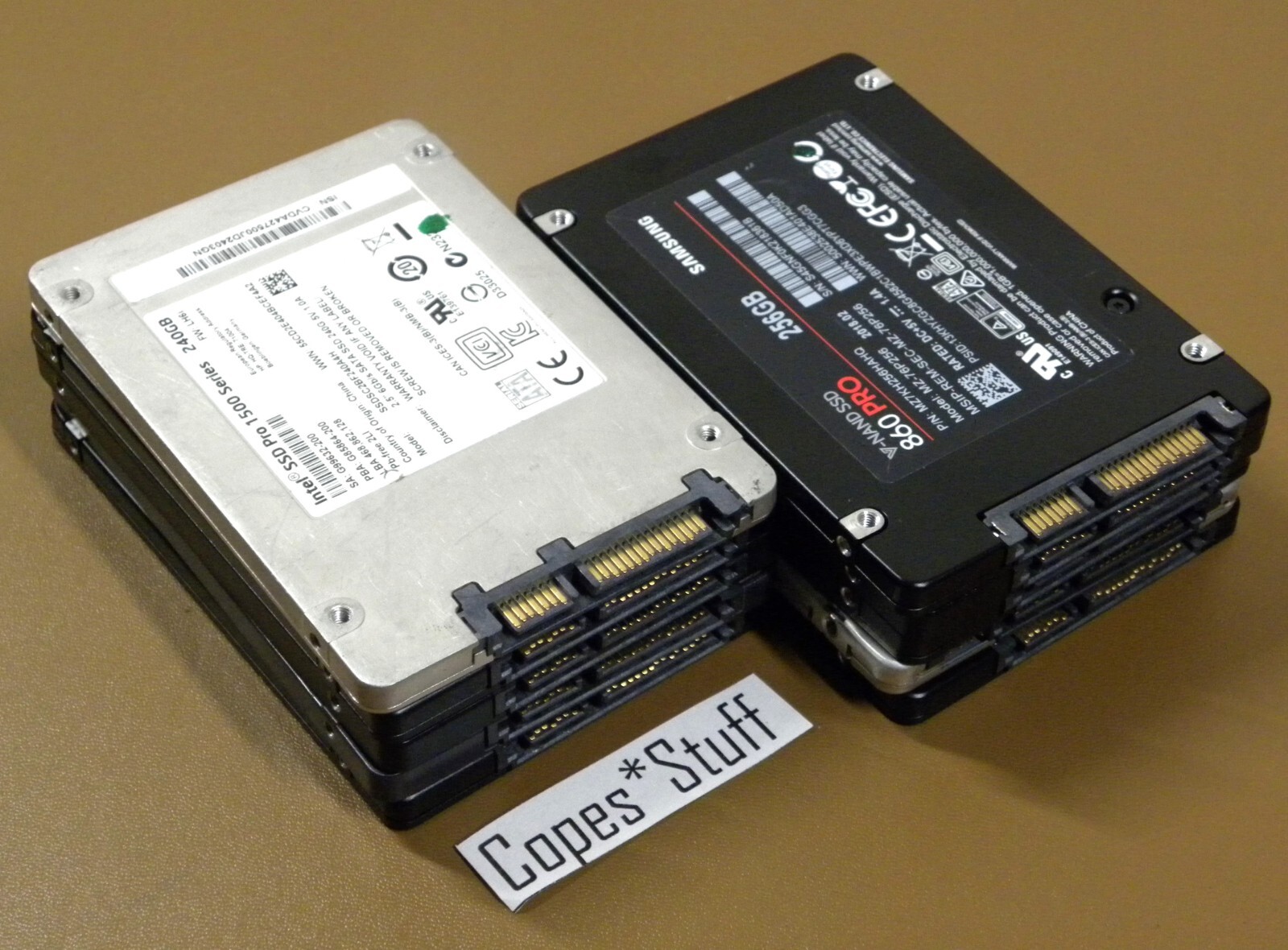 LOT (10) 240GB 250GB 256GB SSD Mixed Brand Solid State Drive 2.5″ Laptop 90%+