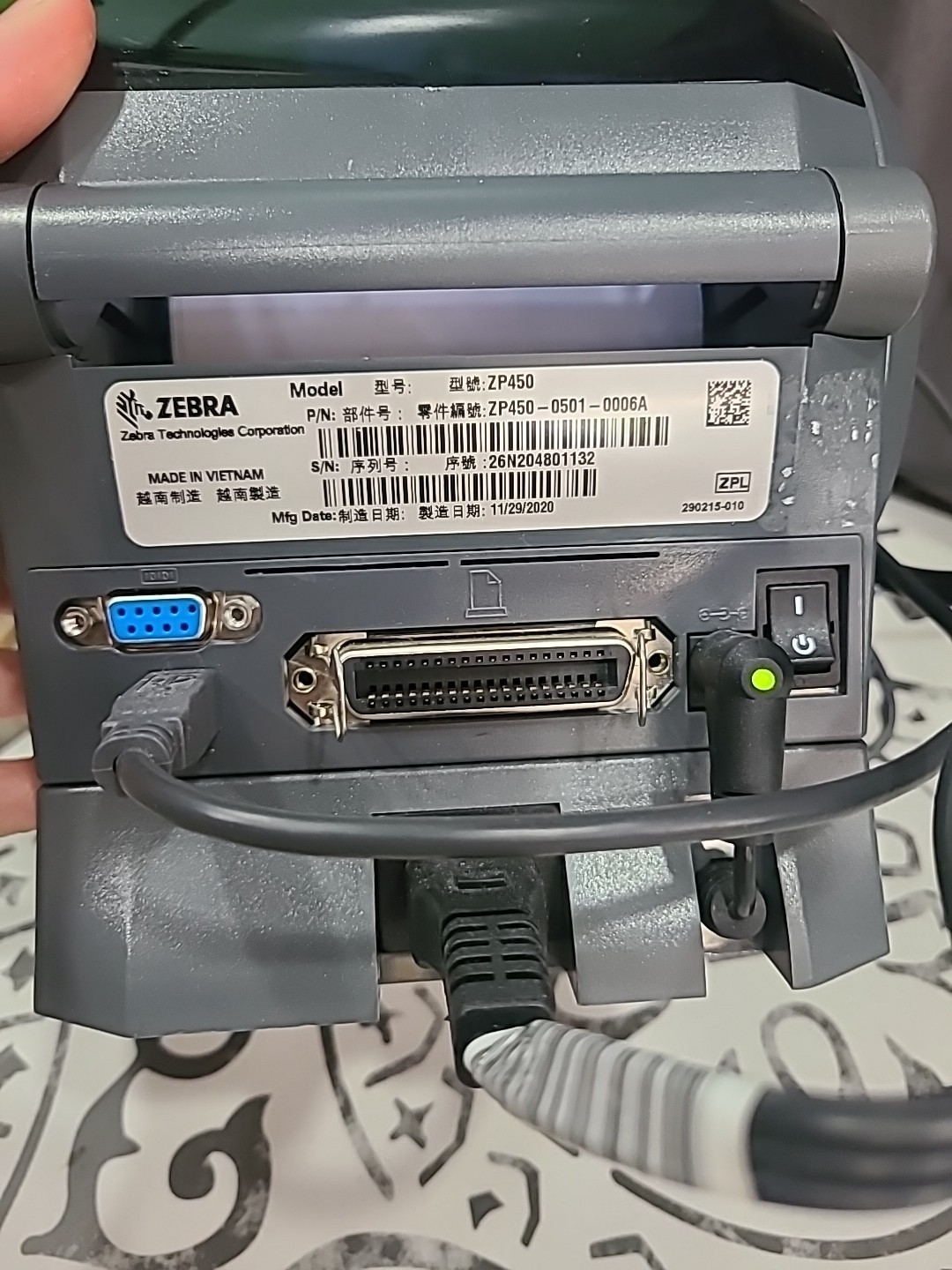 Zebra ZP450 Direct Thermal Shipping Label Printer USB + Ethernet