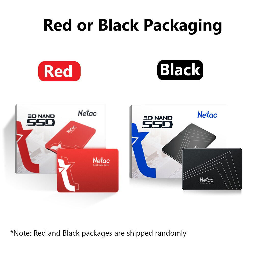 Netac 256GB SSD 3D NAND 2.5” SATA III 6GB/s Internal Solid State Drive 500MB/s