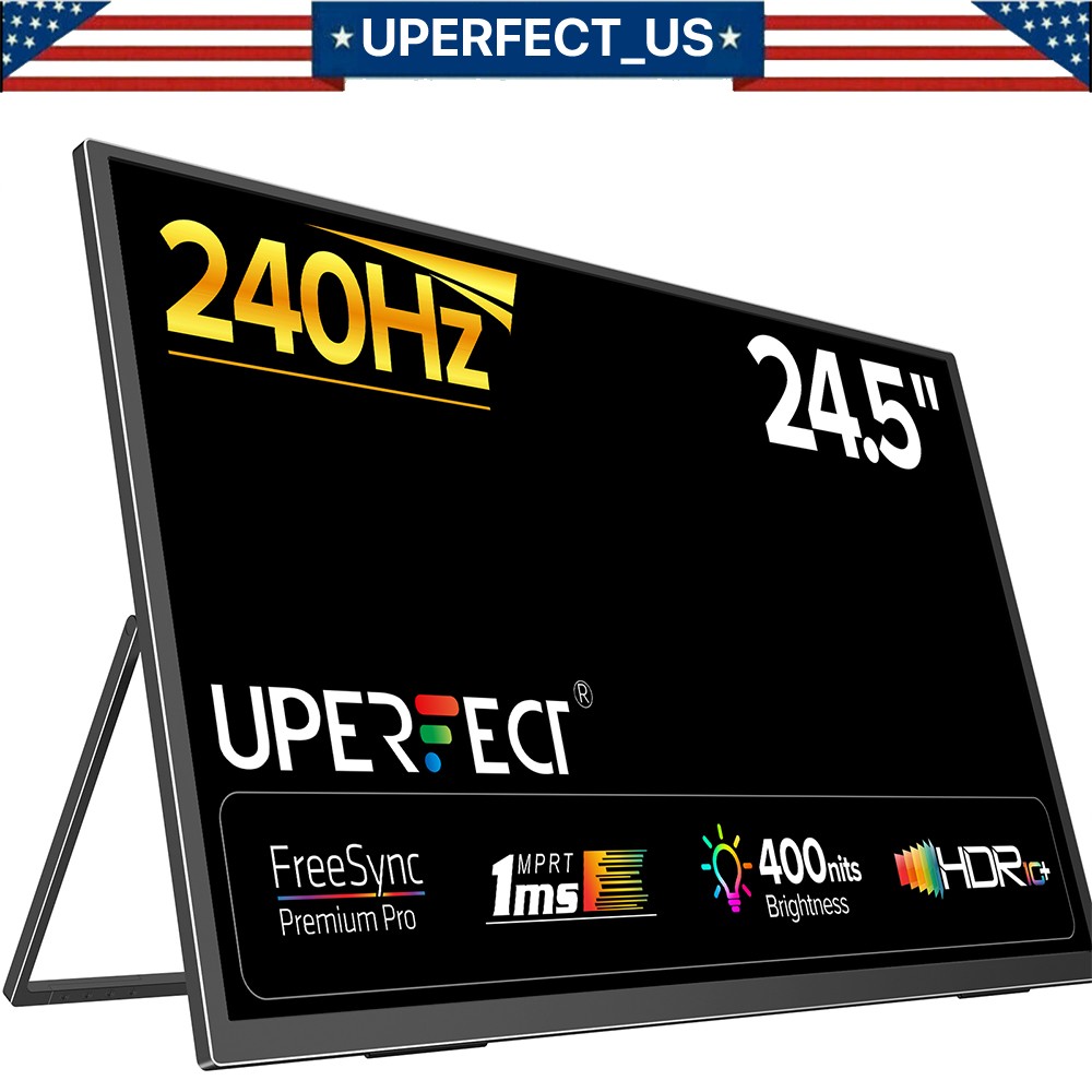 UPERFECT 240Hz Game screen Portable Monitor, Upgraded 24.5″ IPS HDR for PS5 XBOX