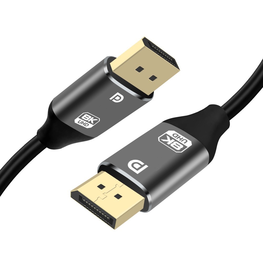 6ft DisplayPort Cable – 8K Ultra HD, Gold-Plated, Durable, Long-Lasting