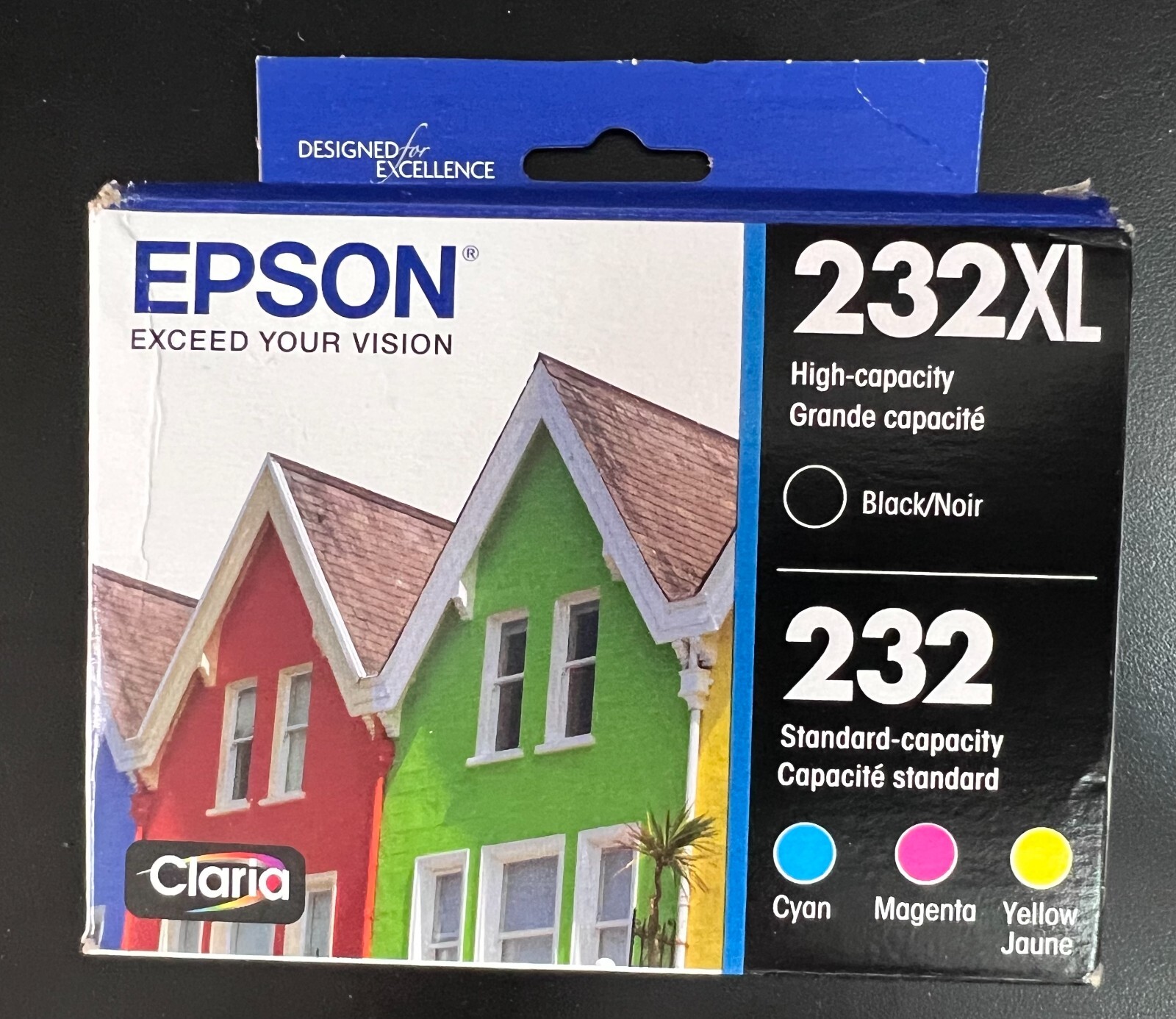 Epson 232XL Black & 232 Color Ink Cartridges T232XL-BCS Exp 2027 OEM 0694