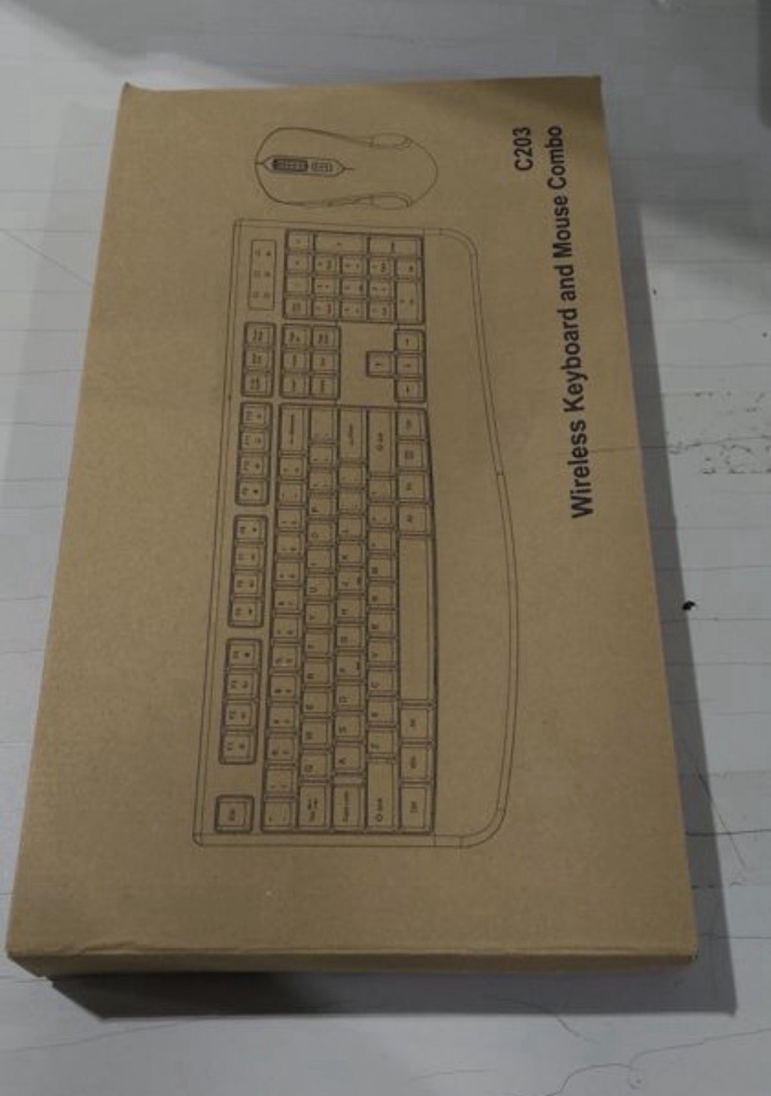 Wireless Ergonomic Keyboard & Mouse Combo, EDJO 2.4G, for Windows or Mac