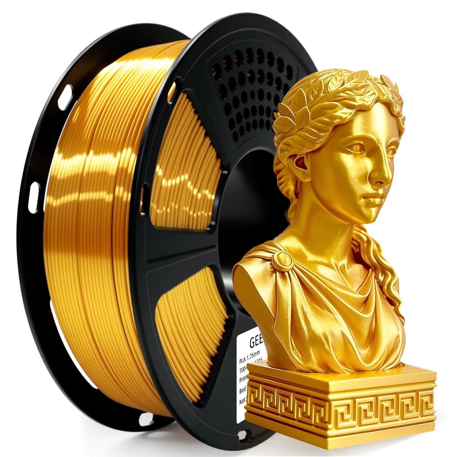 GEEETECH 1/2/3/5/10KG 3D Printer Filament Silk Gold PLA 1.75mm Bulk Lot