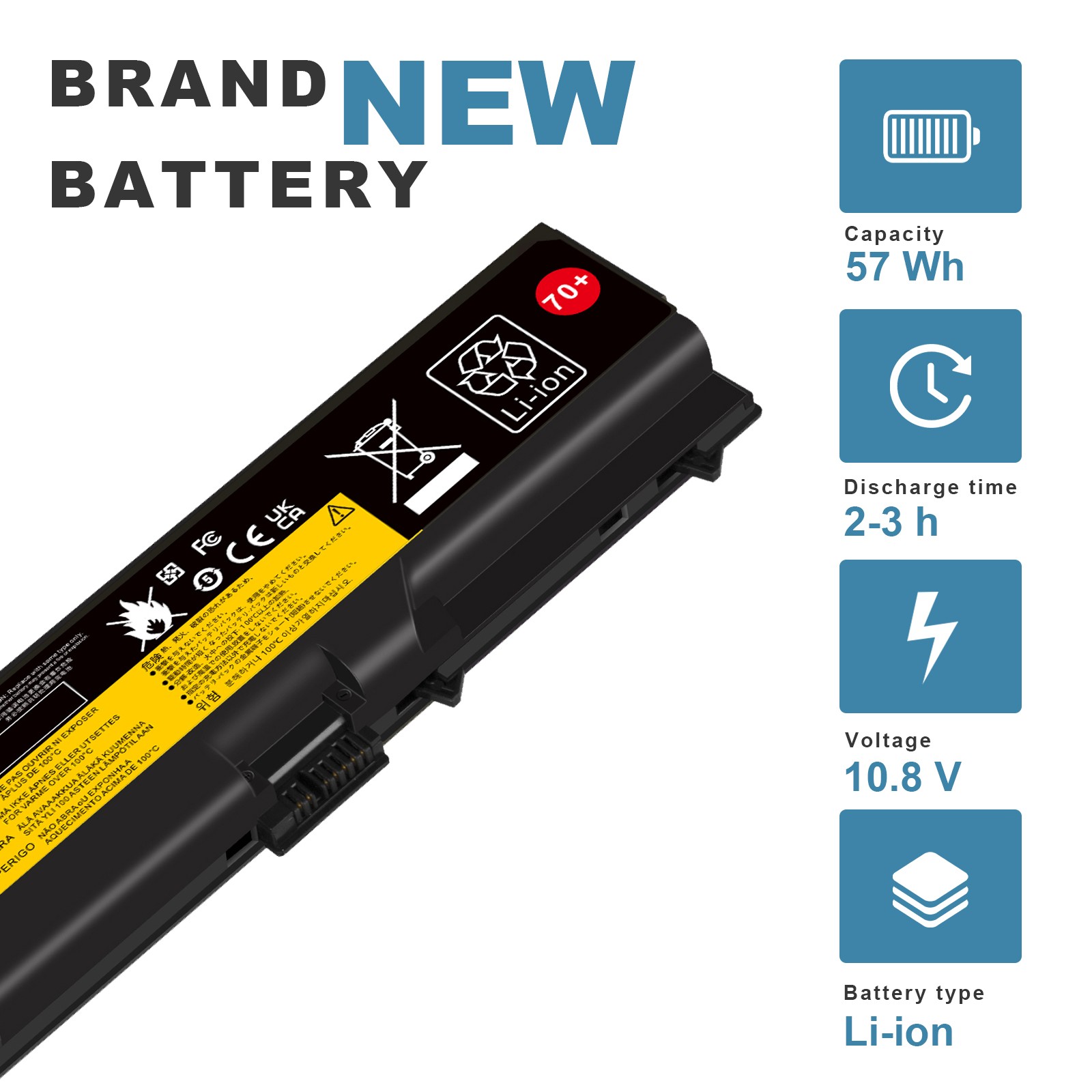 Battery for Lenovo ThinkPad 70+ T430 T530 W530 L430 L530 0A36302 45N1000 42T4235