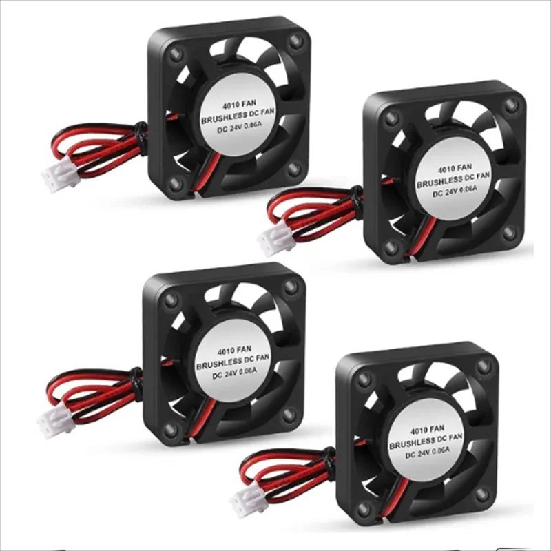 4Pcs 4010 3D Printer Cooling Fan Blower 40x40x10mm 12V 24V Hydraulic Brushless