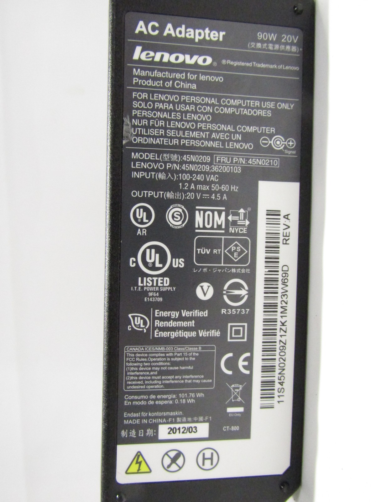 Lot of 31 Genuine OEM Lenovo Mixed Model 90W 20V 4.5A Big Barrel Laptop Charger