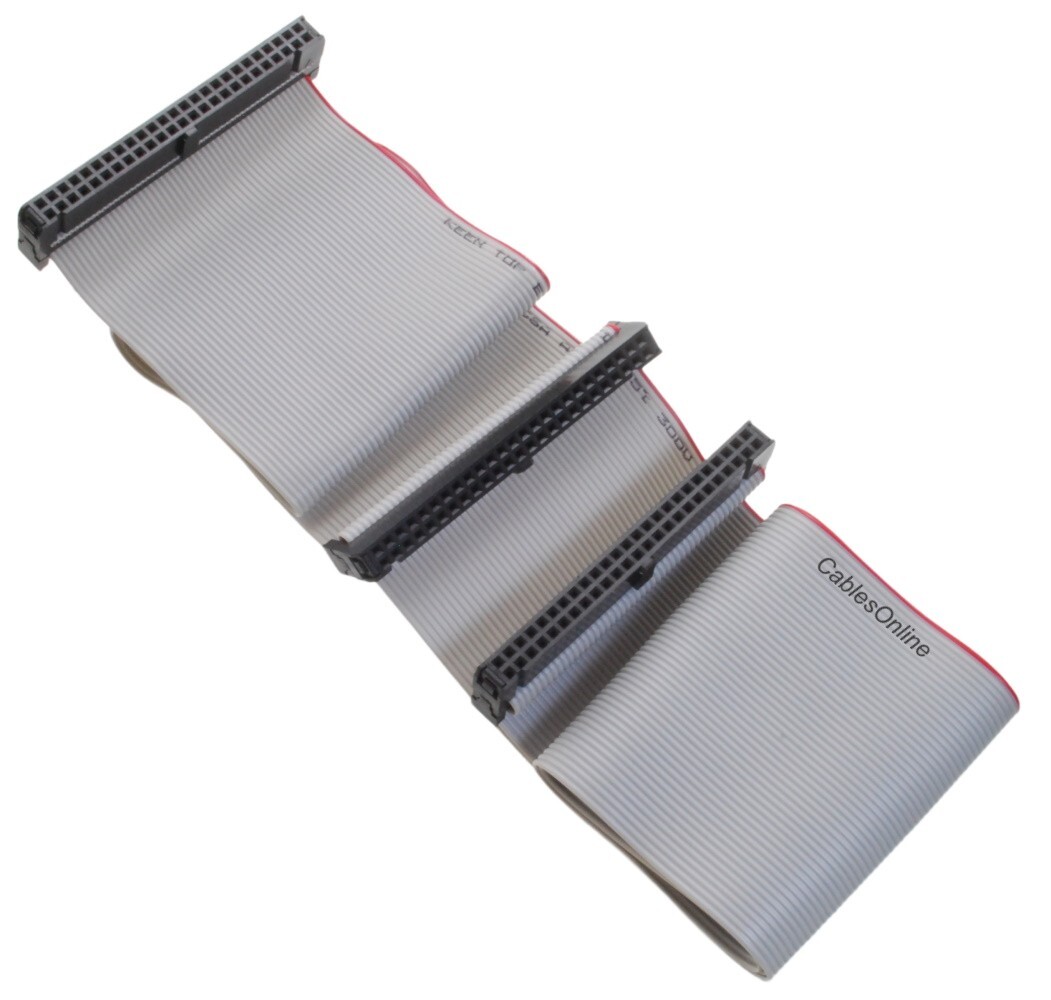 24″ 50-Pin SCSI 3-Connector Internal Ribbon Cable Up To 2 Drives, CablesOnline