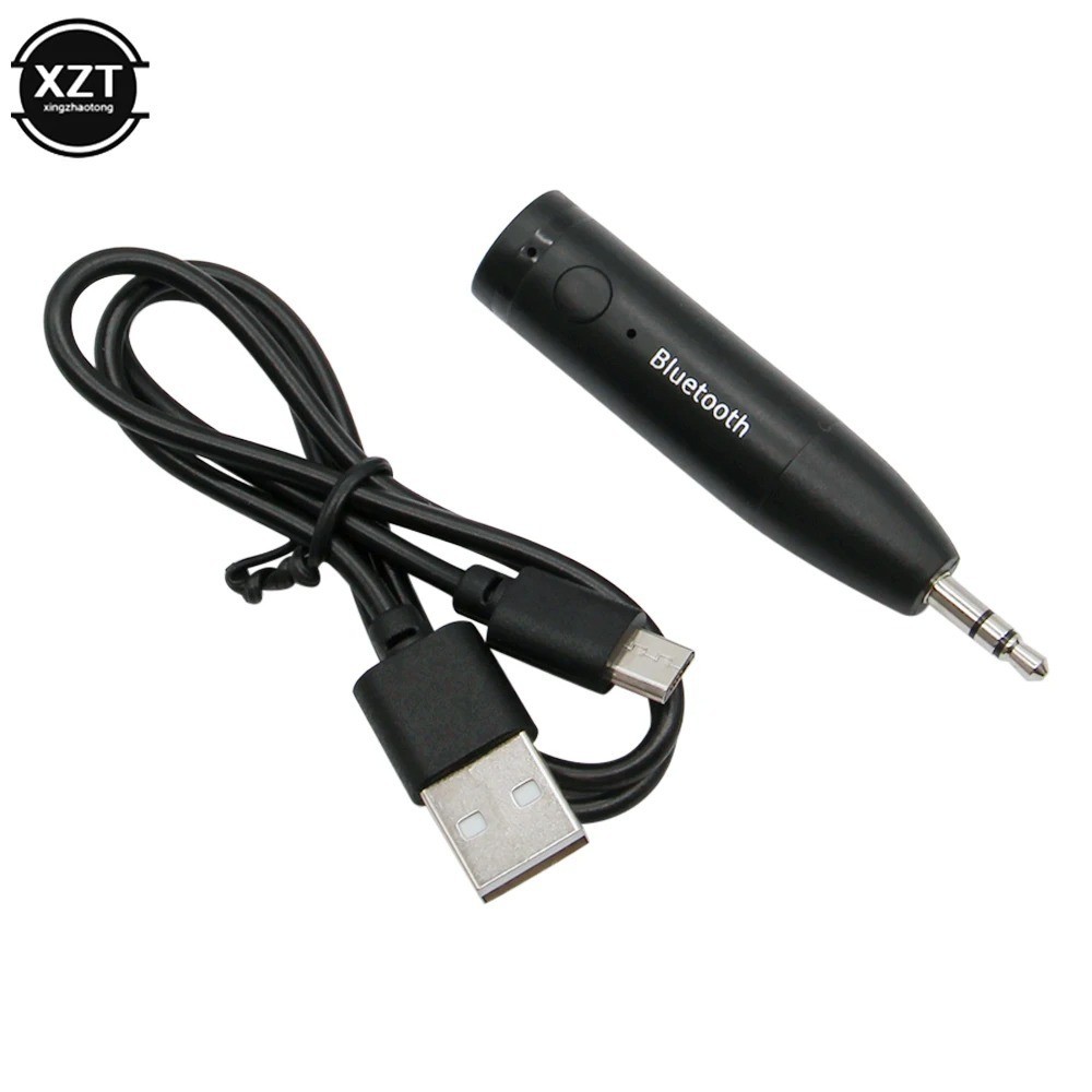 Wireless Bluetooth-Compatible 5.0 Car Kit 3.5mm Jack AUX Handsfree Stereo Music