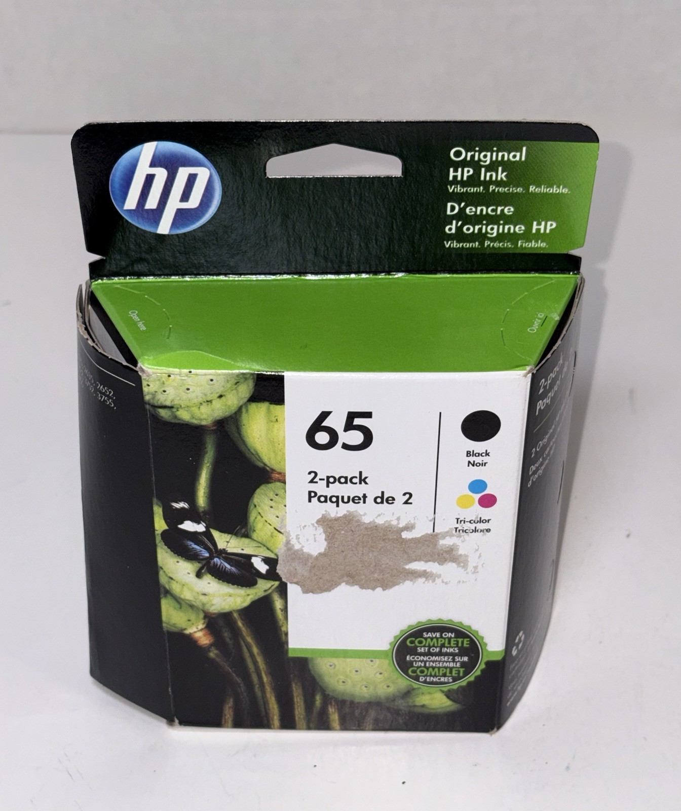 HP #65 2pack Combo Ink Cartridges 65 Black and Color New Genuine Jul 2020