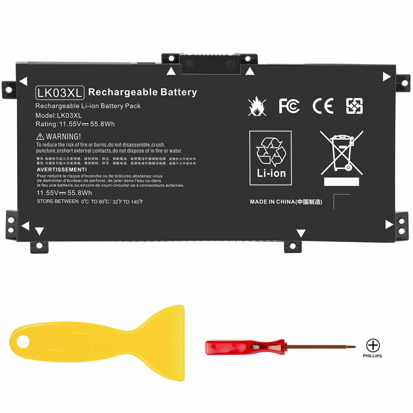 LK03XL Battery For HP ENVY X360 17-AE 17-CE 15-BP 15-BQ 916368-541 916814-855 US