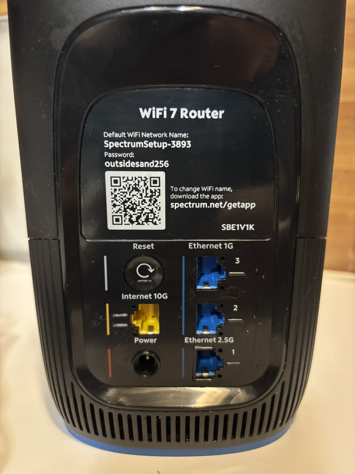 Spectrum WiFi 7 Tri Band SBE1V1K Advanced Home Wireless Router And Cable Modem