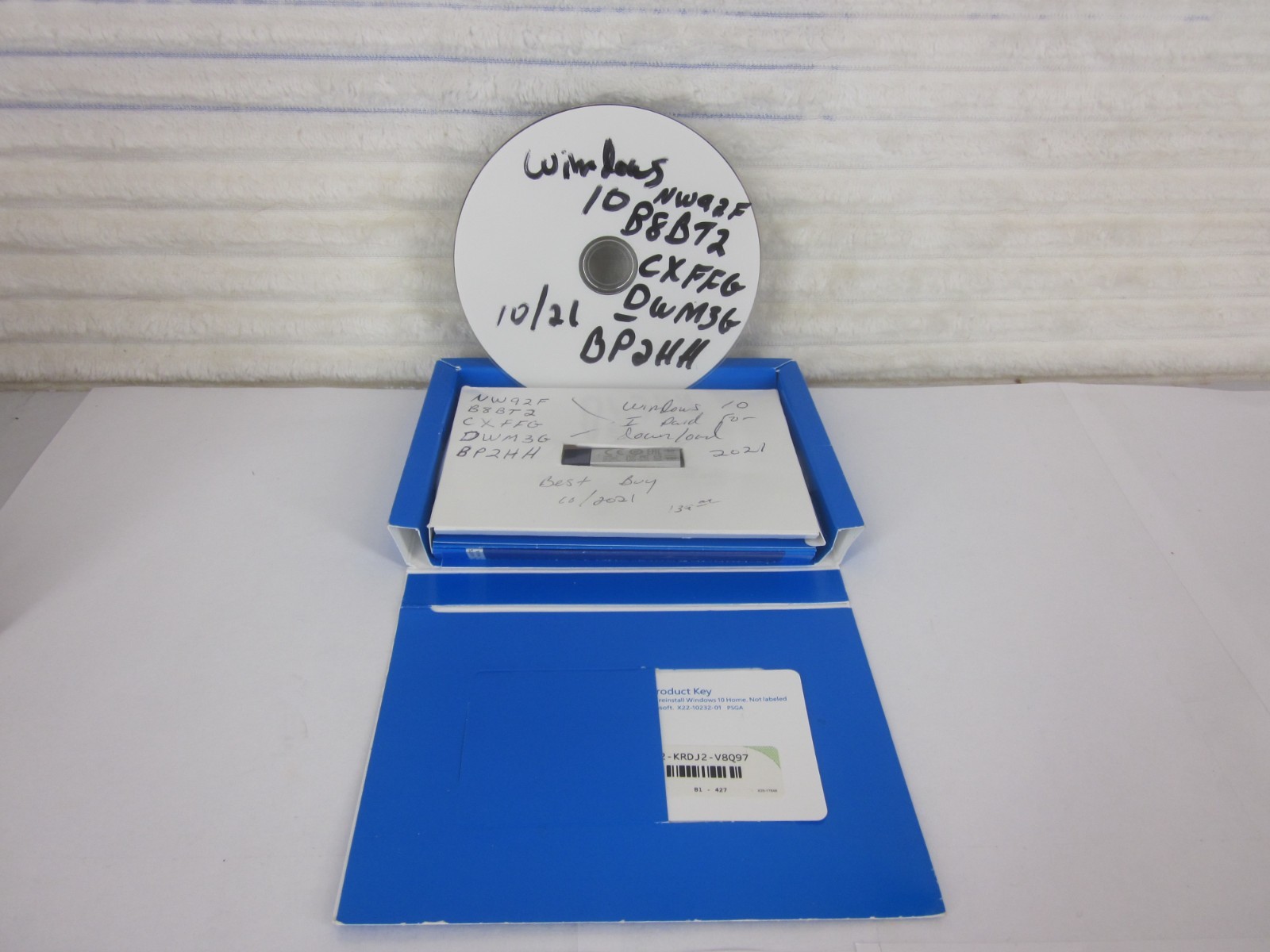 Lot (2) Windows 10 Home 64 BIT Online Product Key + USB Flash Drive With Key