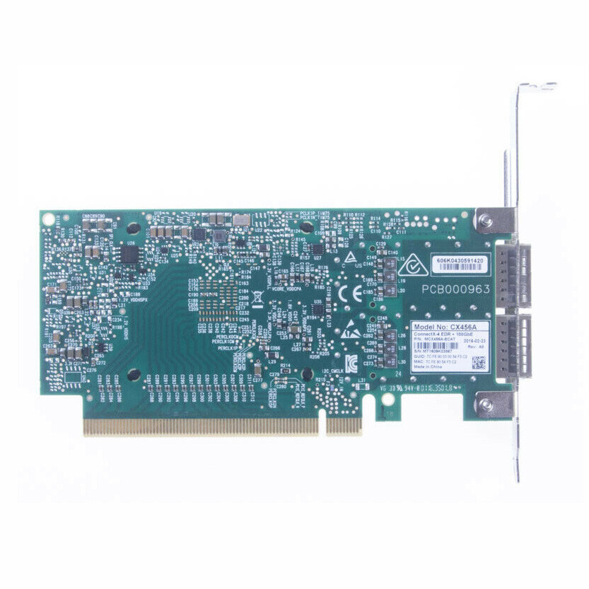 Mellanox MCX456A-ECAT Dual-Port ConnectX-4 VPI 100GbE QSFP28 PCIe NIC MCX456A