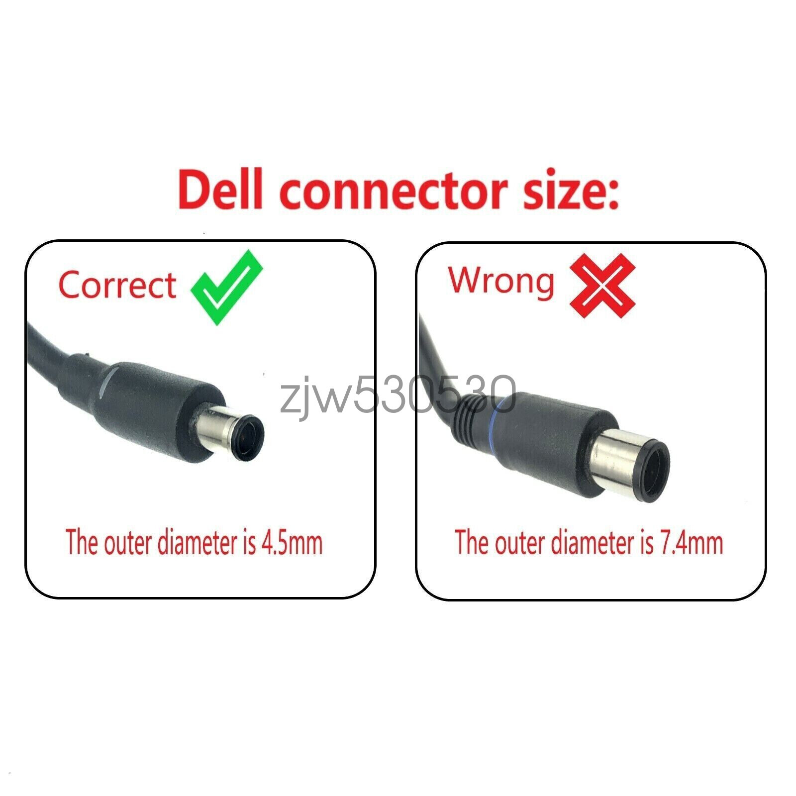 Genuine Original OEM 90w for Dell 19.5v 4.62a AC Adapter 4.5mm x 3.0mm – RT74M