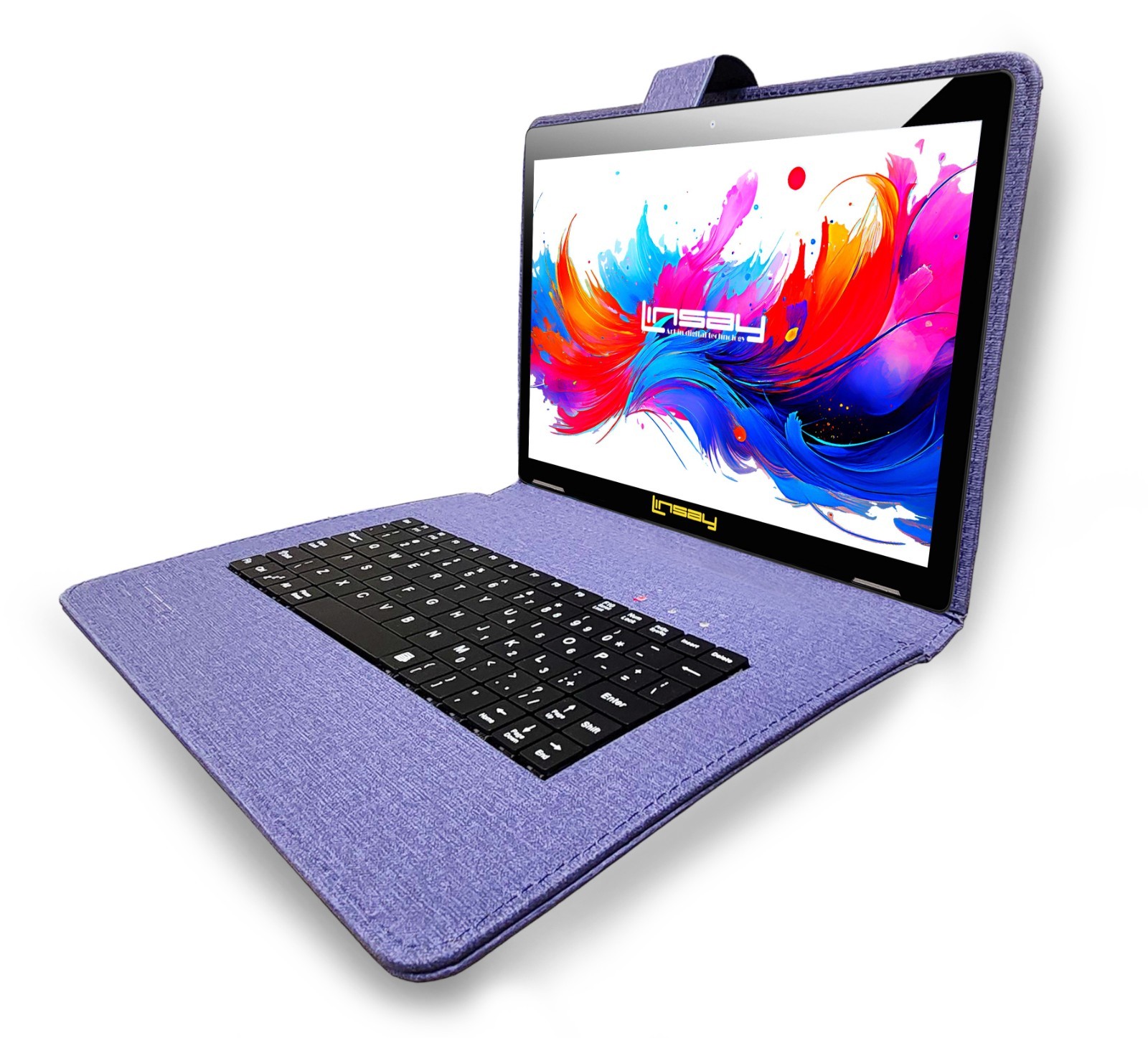 2026 LINSAY Tablet OCTA-CORE 256GB Internal Memory MEGA-BUNDLE w/Key Blue & Bag