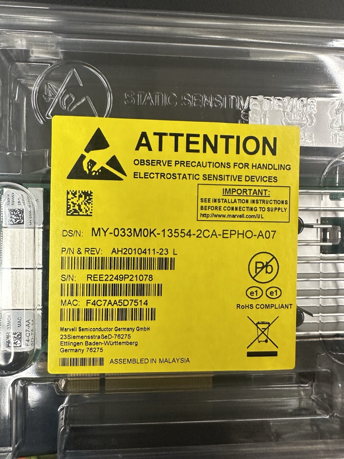 Box Of 20 Marvell QL41164HFRJ Quad Port 10GbE RJ-45 10GBase-T Network Card 33M0K