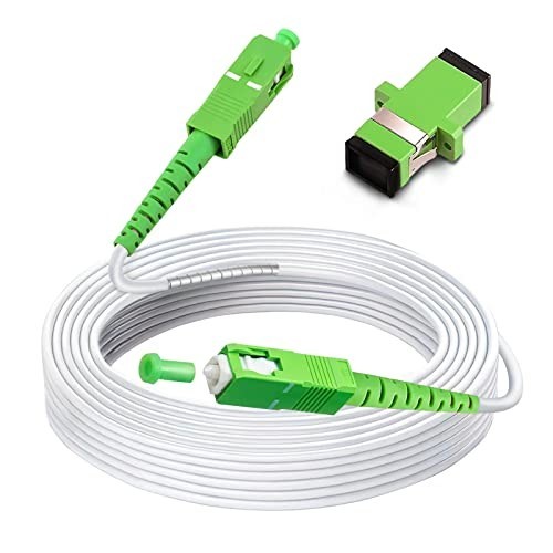 50ft (15 Meters) SC/APC to SC-APC Fiber Optic Internet Cable, Armored Single,,,