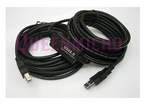 30Ft (30 Feet) USB 2.0 Male A to B Active Repeater Printer Scanner Cable 9M Cord