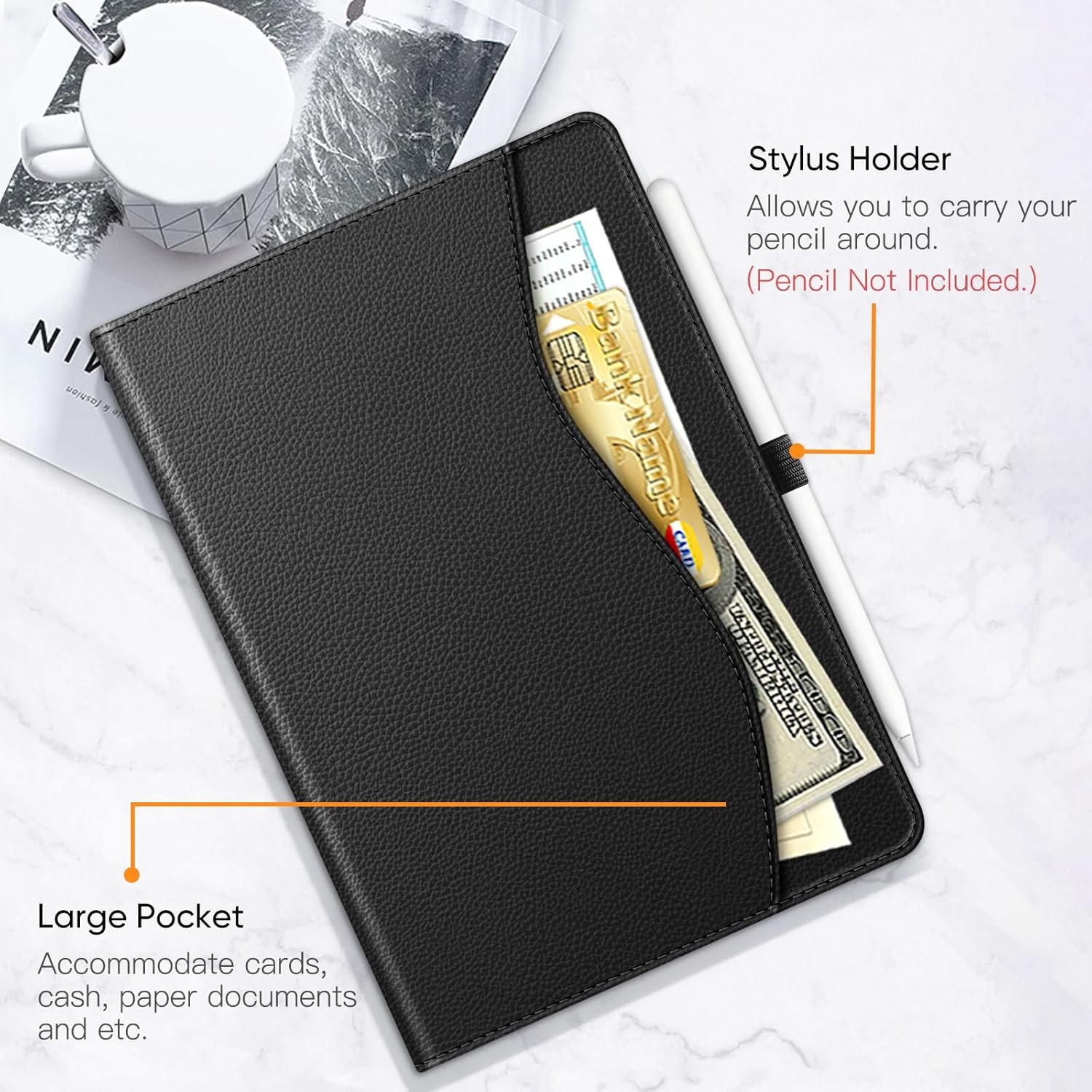 Universal Case for 9″ 10″ 11″ Tablet Multi-Angle Viewing Stand Cover Hands Free