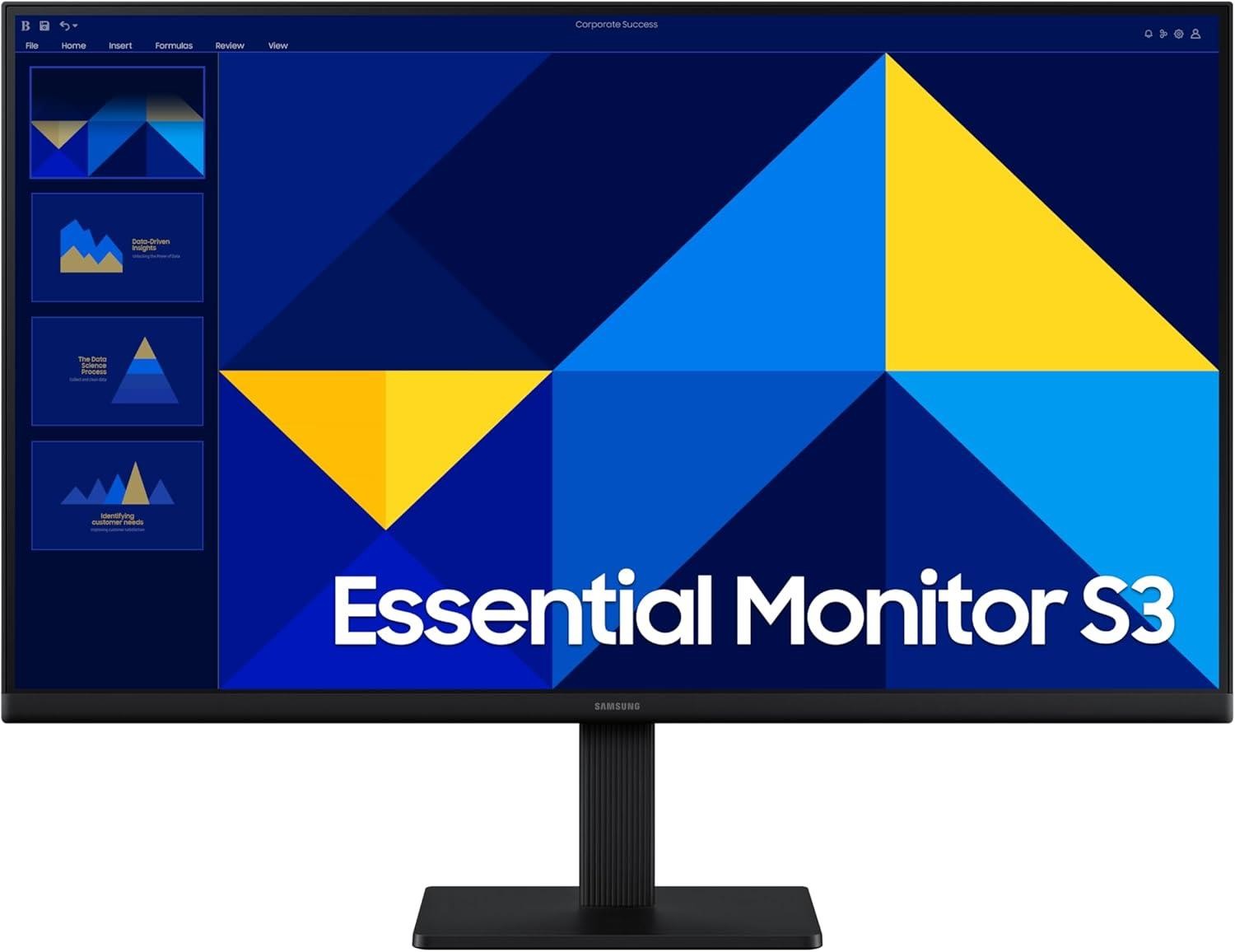Samsung – 27″ S3 (S32GD) FHD IPS 100Hz Slim Monitor (1x HDMI) Black Open Box