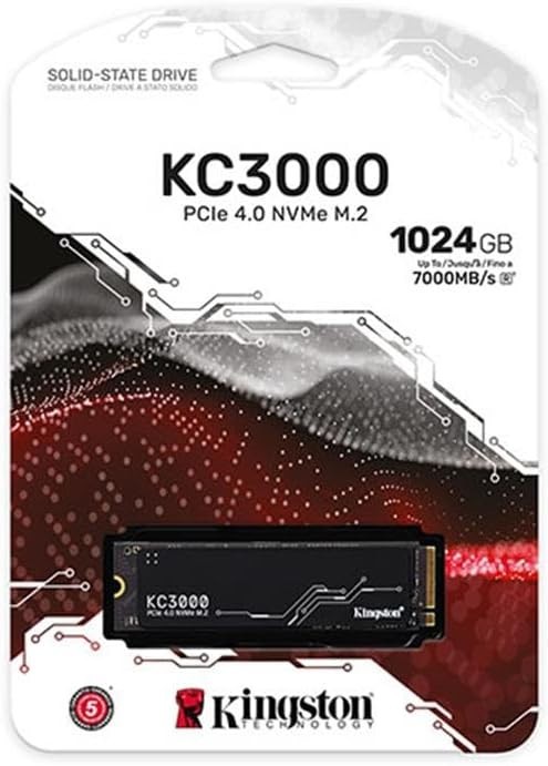 Kingston KC3000 1TB M.2 2280 PCIe 4.0 x4 NVMe 3D TLC SKC3000S SSD SKC3000S/1024G