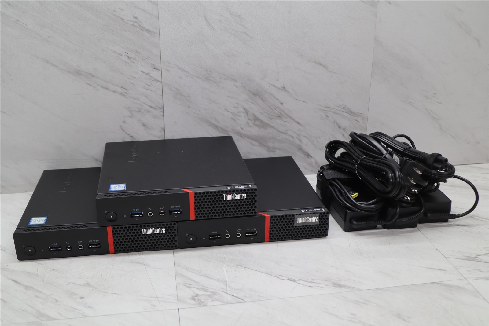 3 LOT – Lenovo ThinkCentre M900 Mini PC Computer i5-6500T 2.50GHz 8GB w/ Adapter